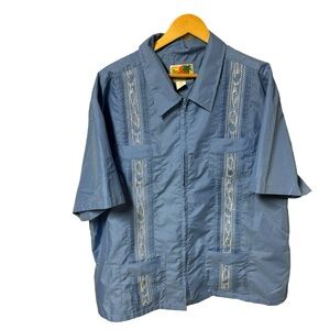 The General Haband Guayabera men’s 3X full-zip short‎ sleeve shirt